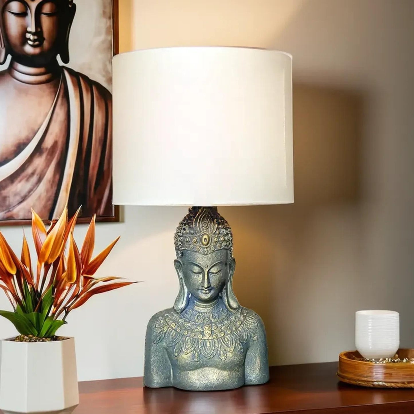 Unique Buddha Lamp Showpiece for Spiritual Home Decor