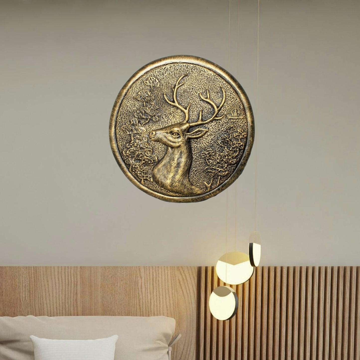 Artistic Metallic Deer Head Wall Decor