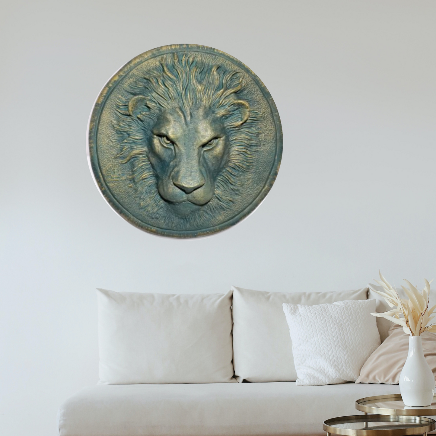 Mystical Lion Visage: Enchanting Wall Art