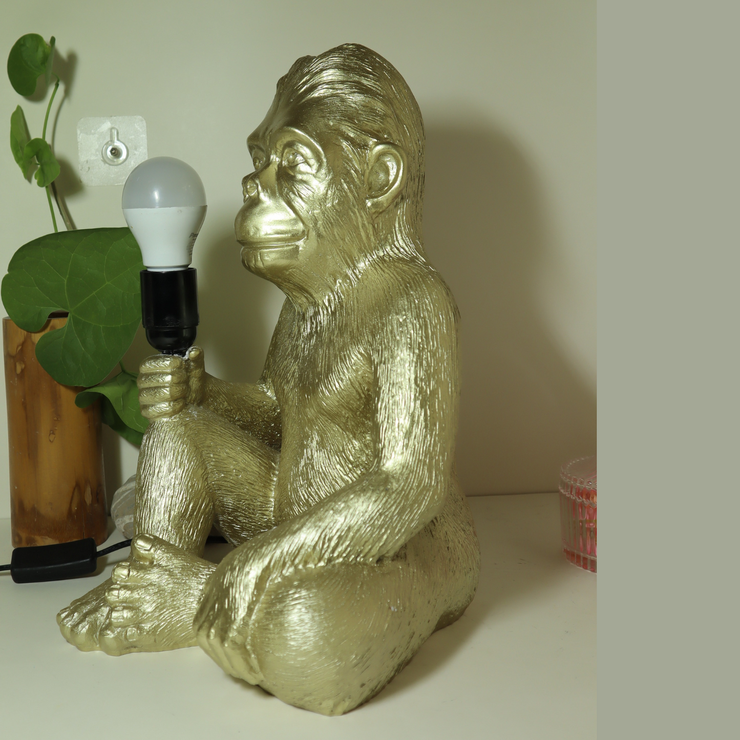 Handcrafted Gorilla Lamp - Unique Home Lighting Solution