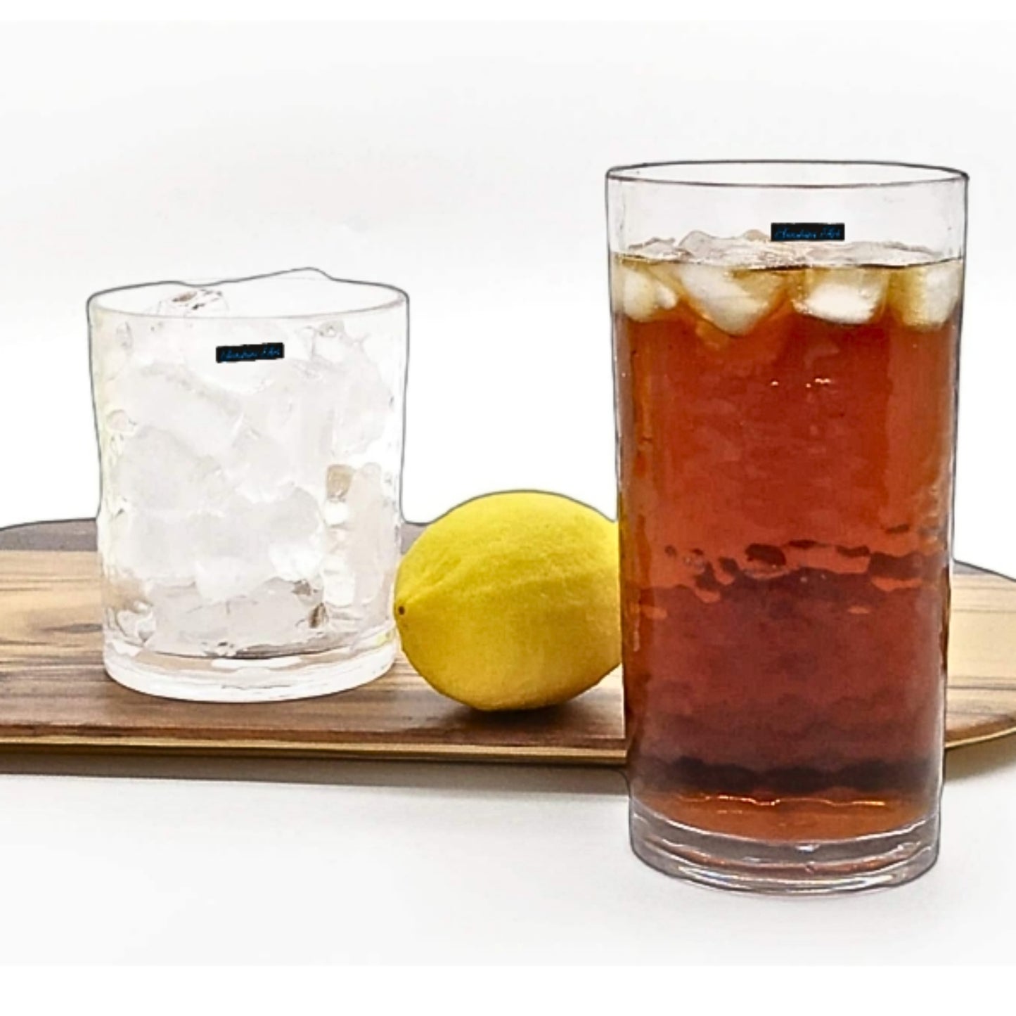 Stylish Hammer Patterned Beverage Glass