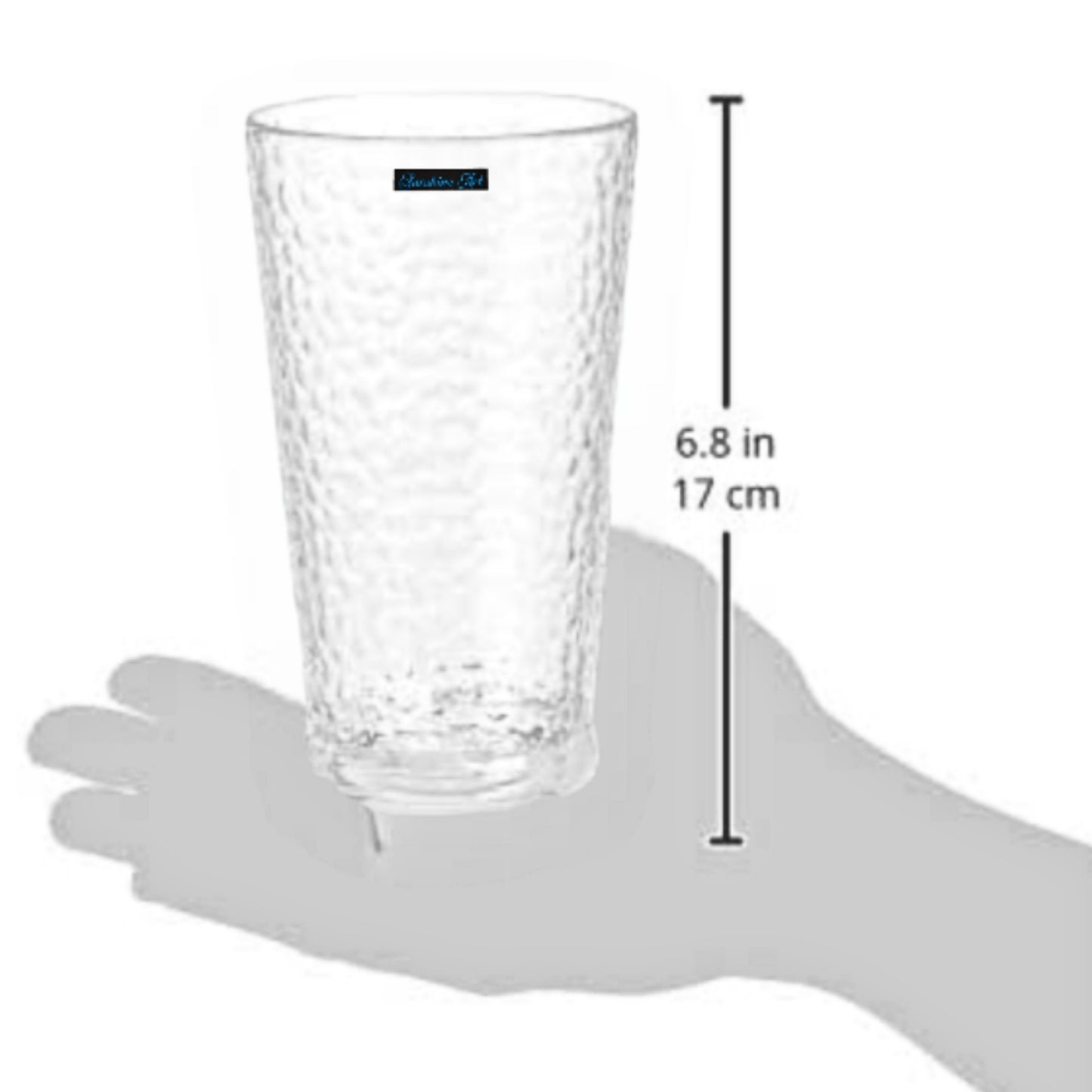 Durable Hammer Pattern Drinking Glass