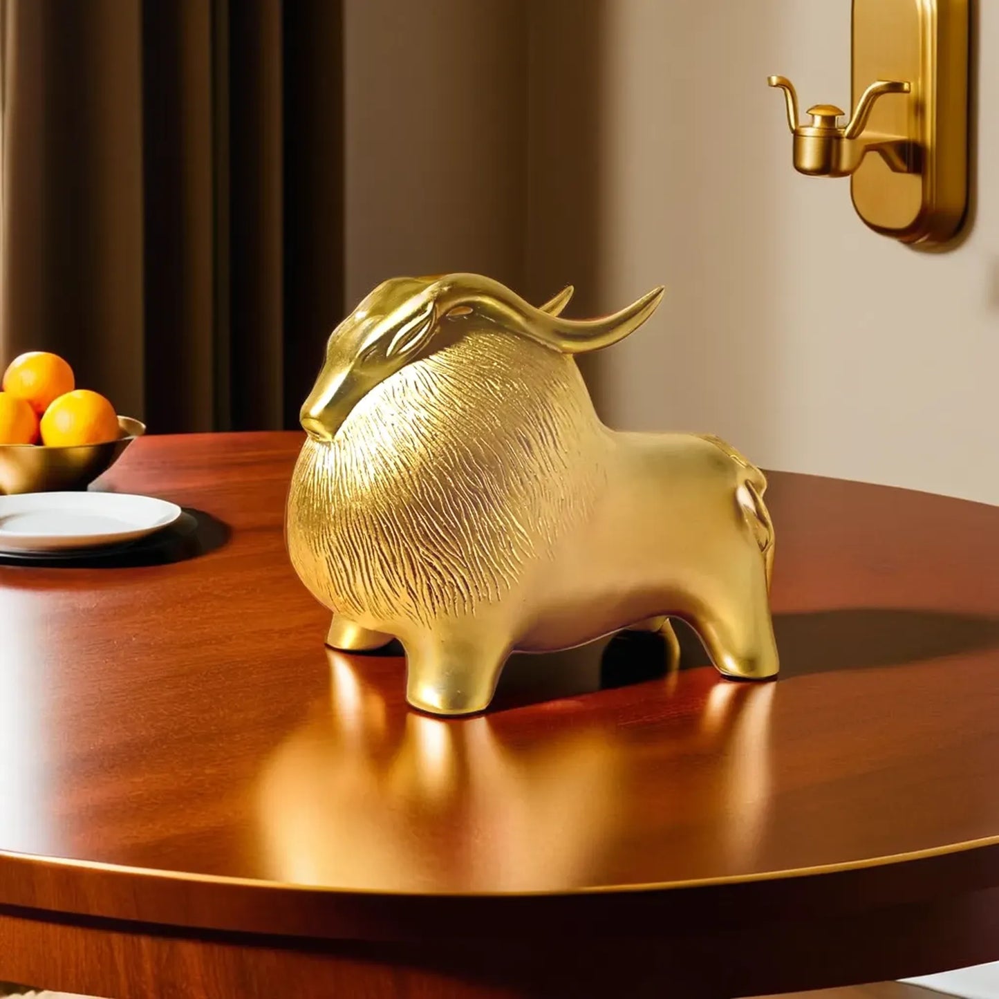 Artistic Golden Majesty Yak Table Accent
