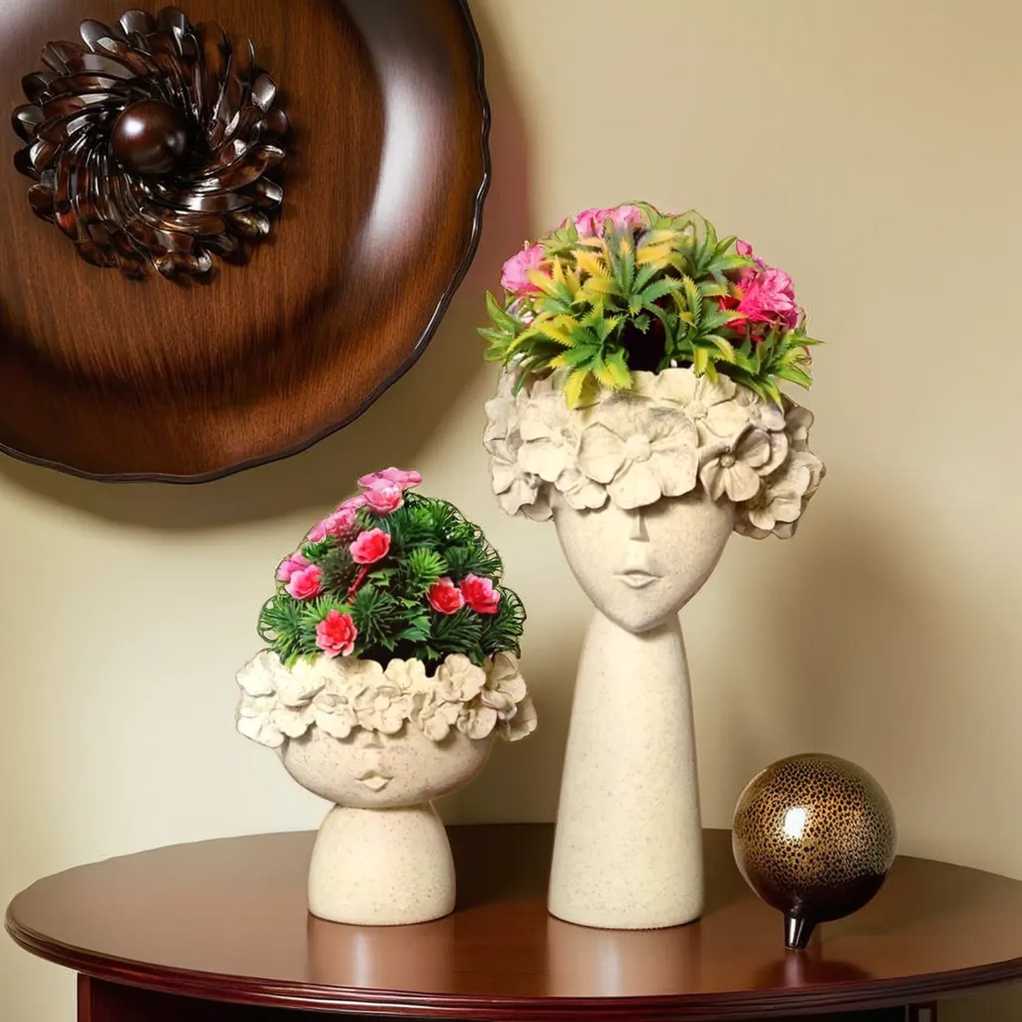 Surreal Faces Table Planters