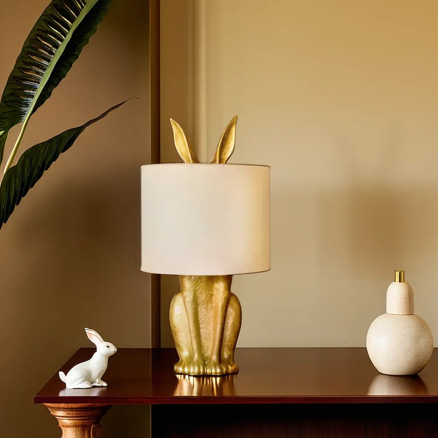 Stylish Rabbit Lamp with Geometric Design