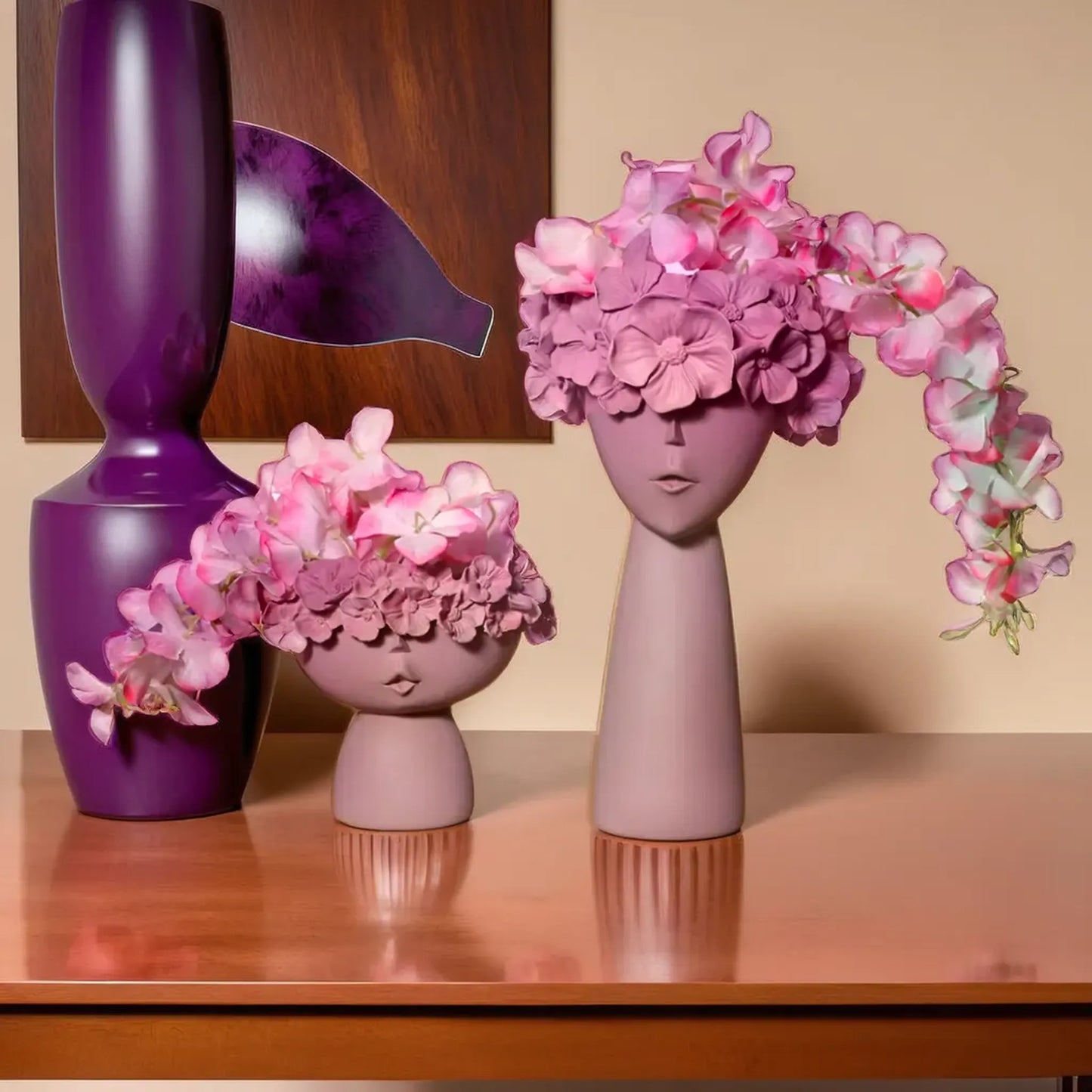 Surreal Faces Table Planters