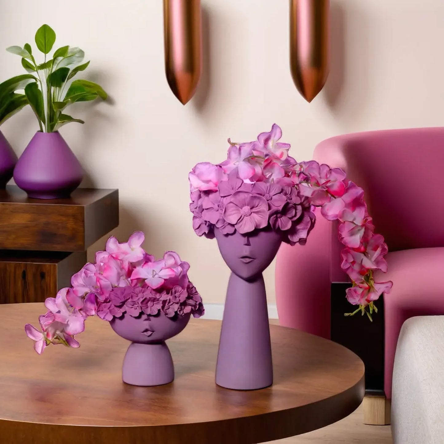 Surreal Faces Table Planters