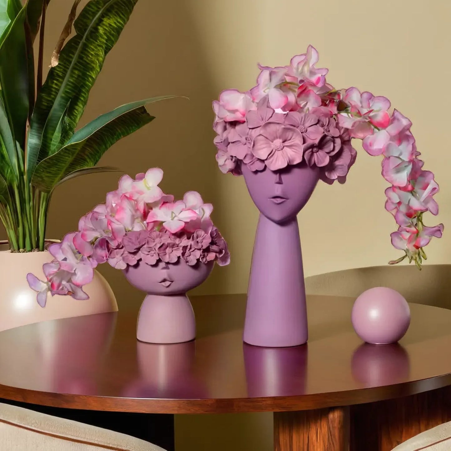 Surreal Faces Table Planters