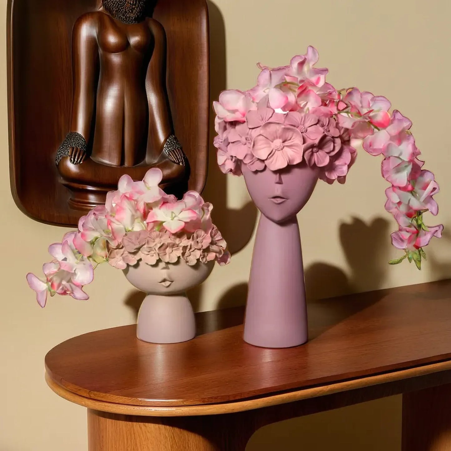 Surreal Faces Table Planters