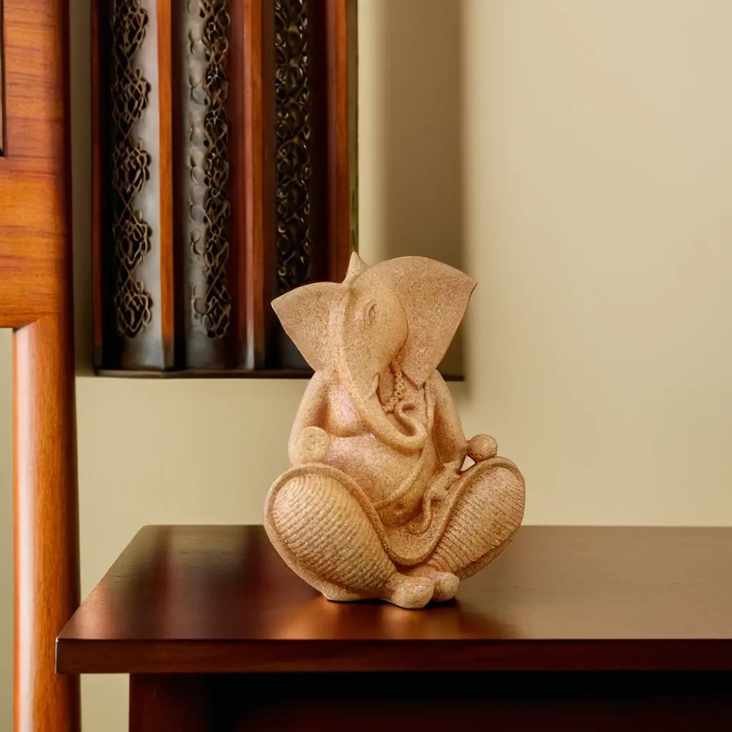 Beautiful Multi-Colored Ganesha Sculpture: High-Quality Resin Artwork