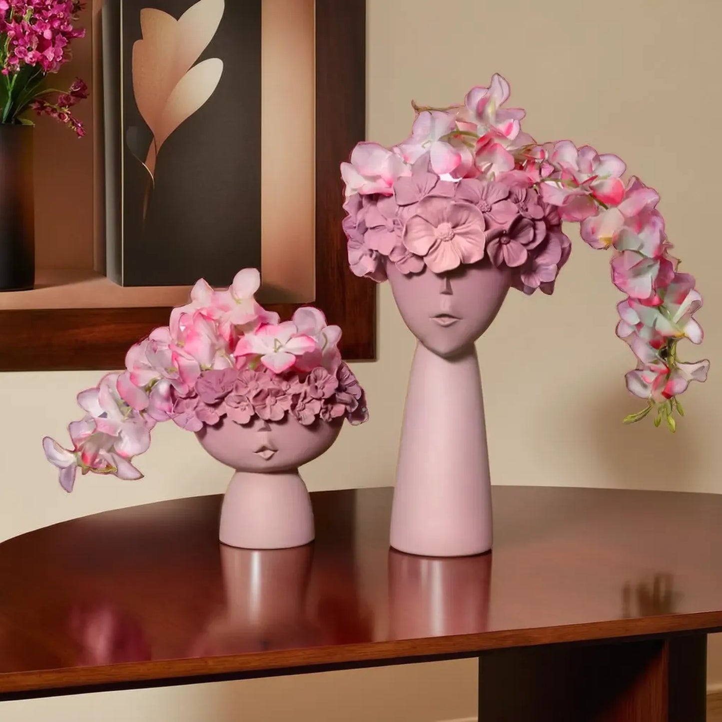 Surreal Faces Table Planters
