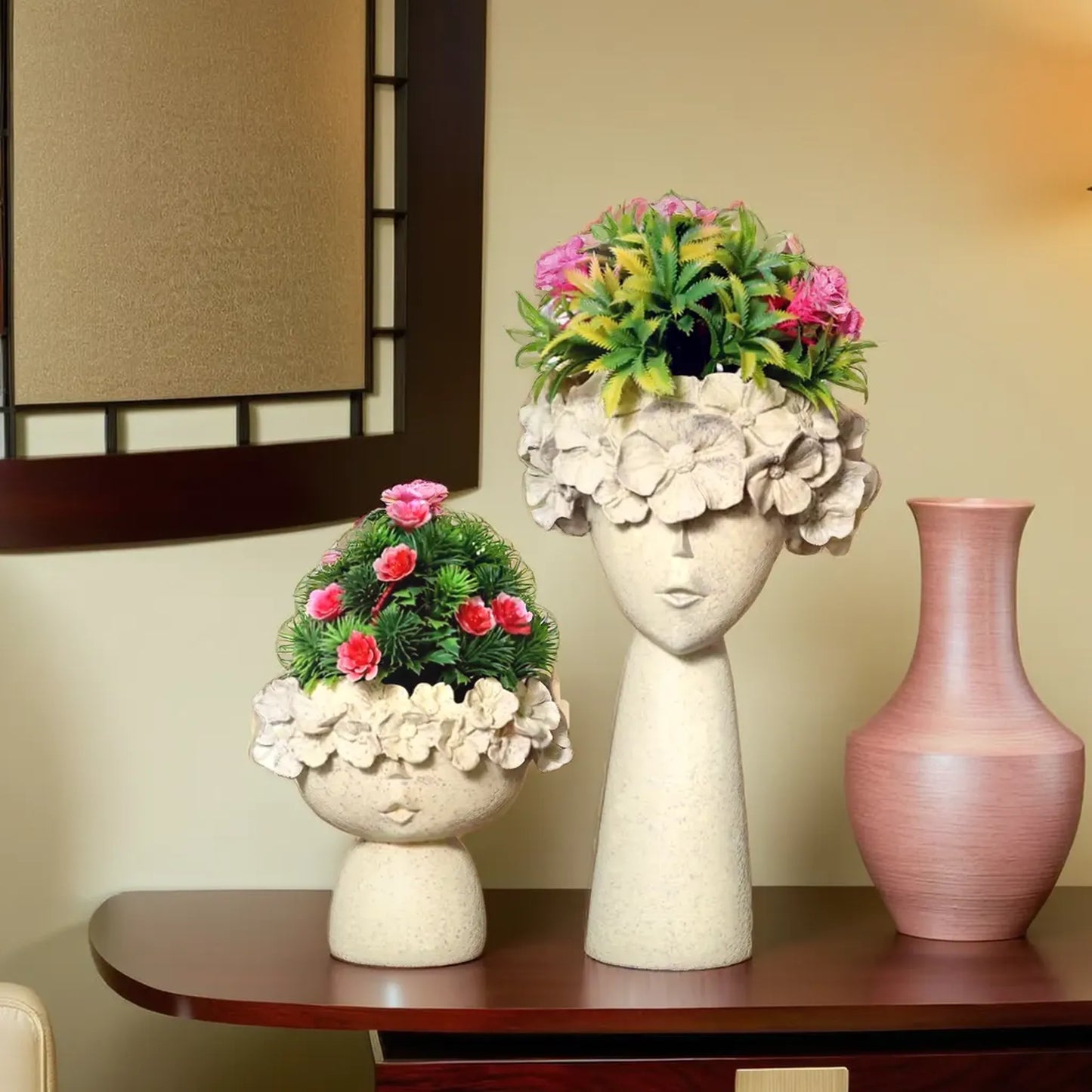 Surreal Faces Table Planters