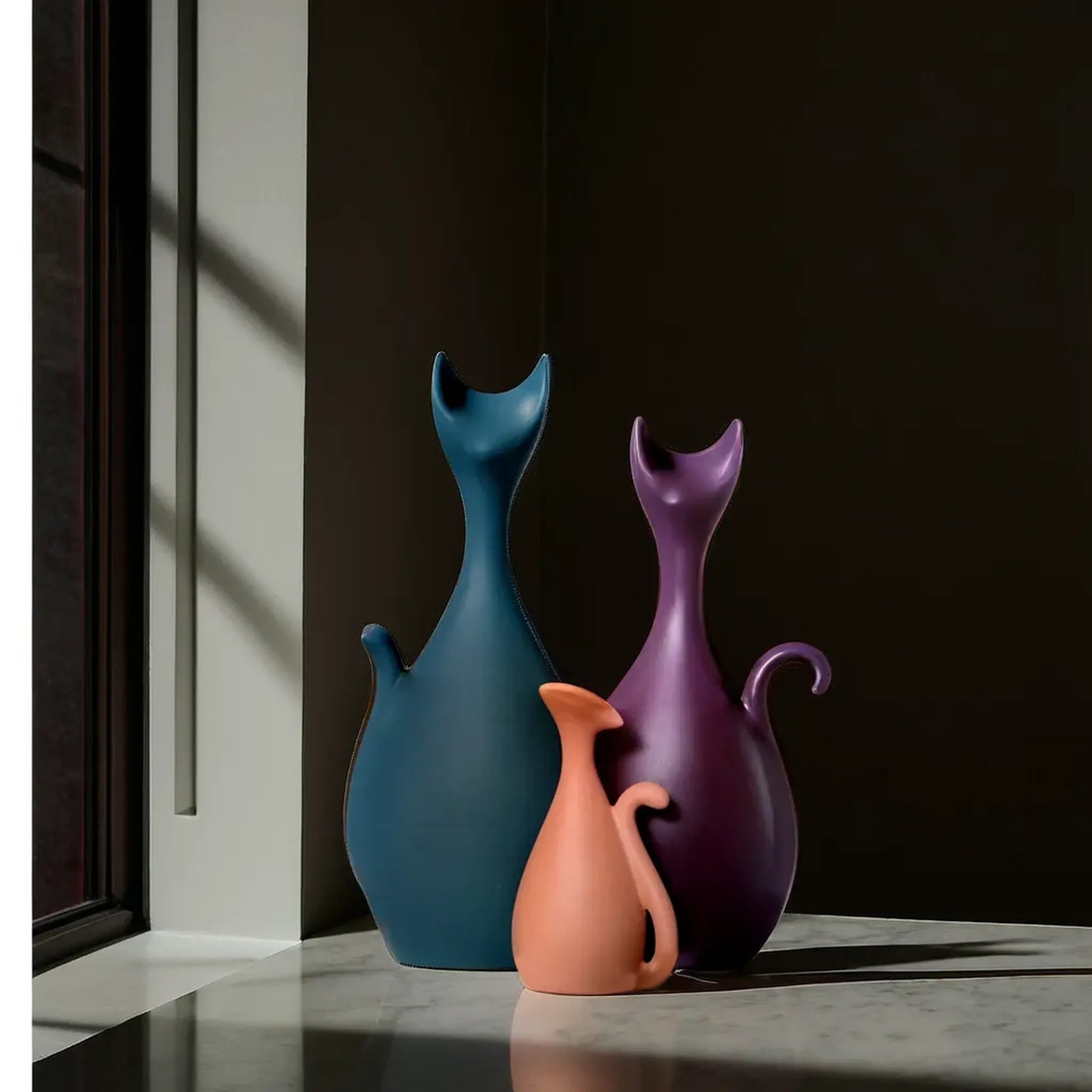 Detailed Cat Family Table Decor Collection