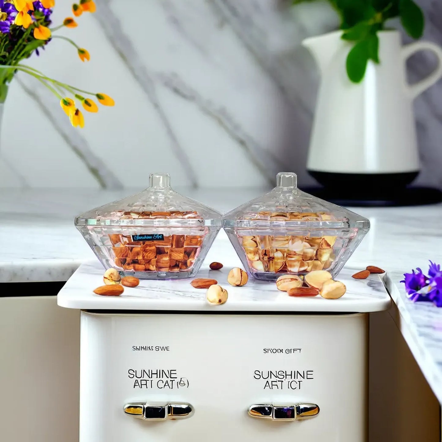 500 ml Capacity Glass Container with Versatile Cover