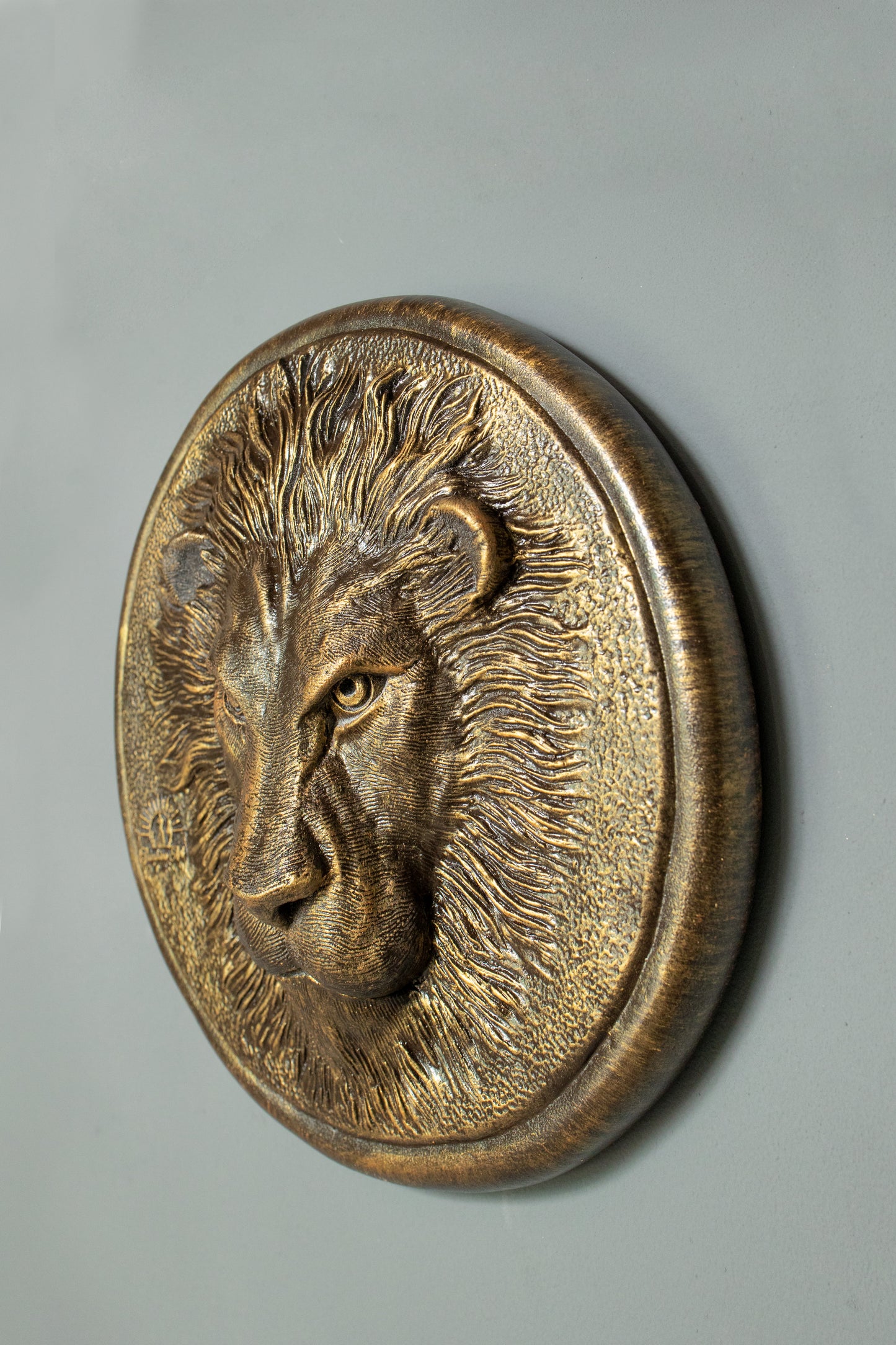 Artistic lion face decor with surreal and colorful details, perfect for adding character and charm to your living room