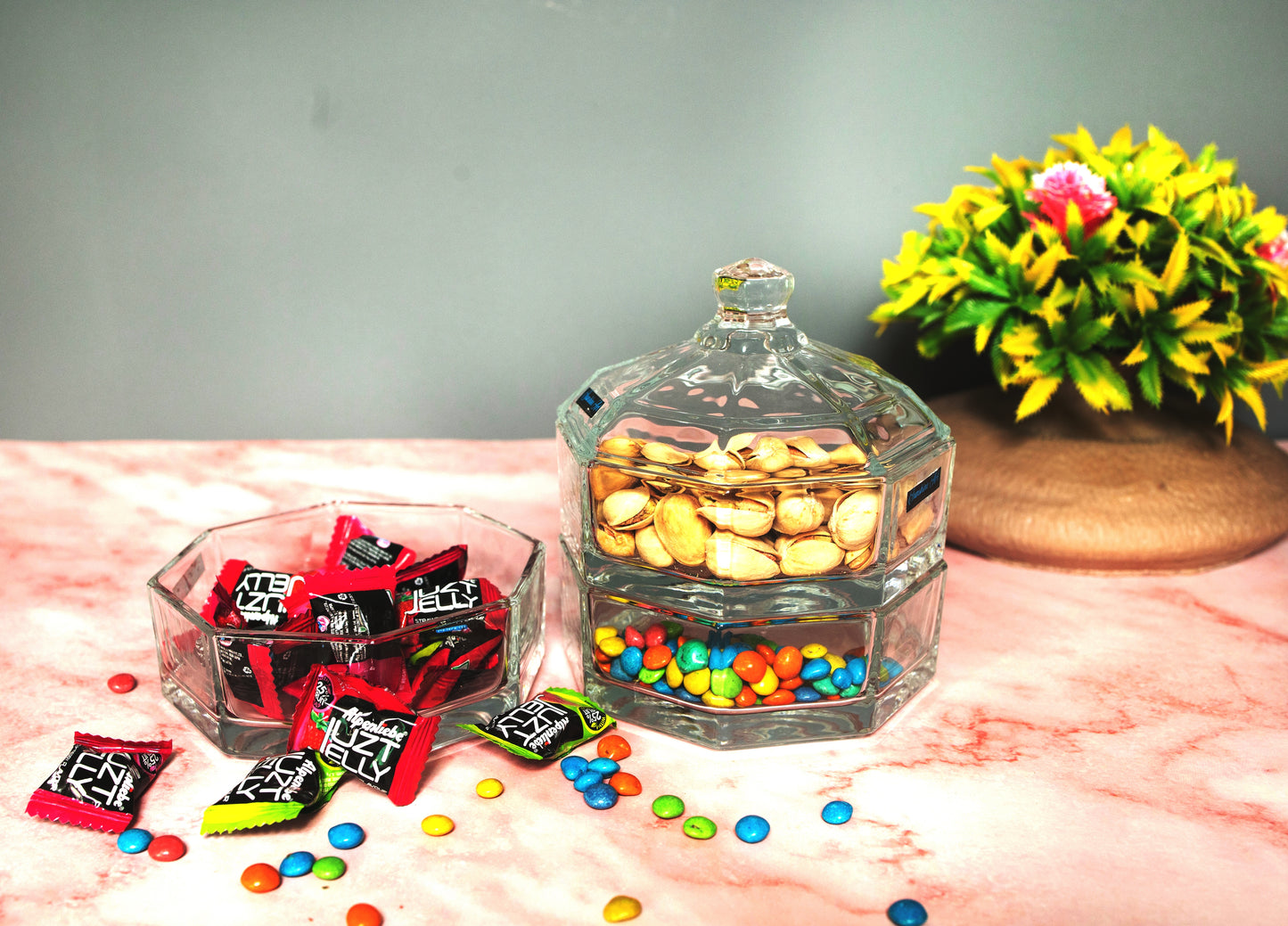 Versatile 3-Tier Jar for Candies, Cookies, and Spices
