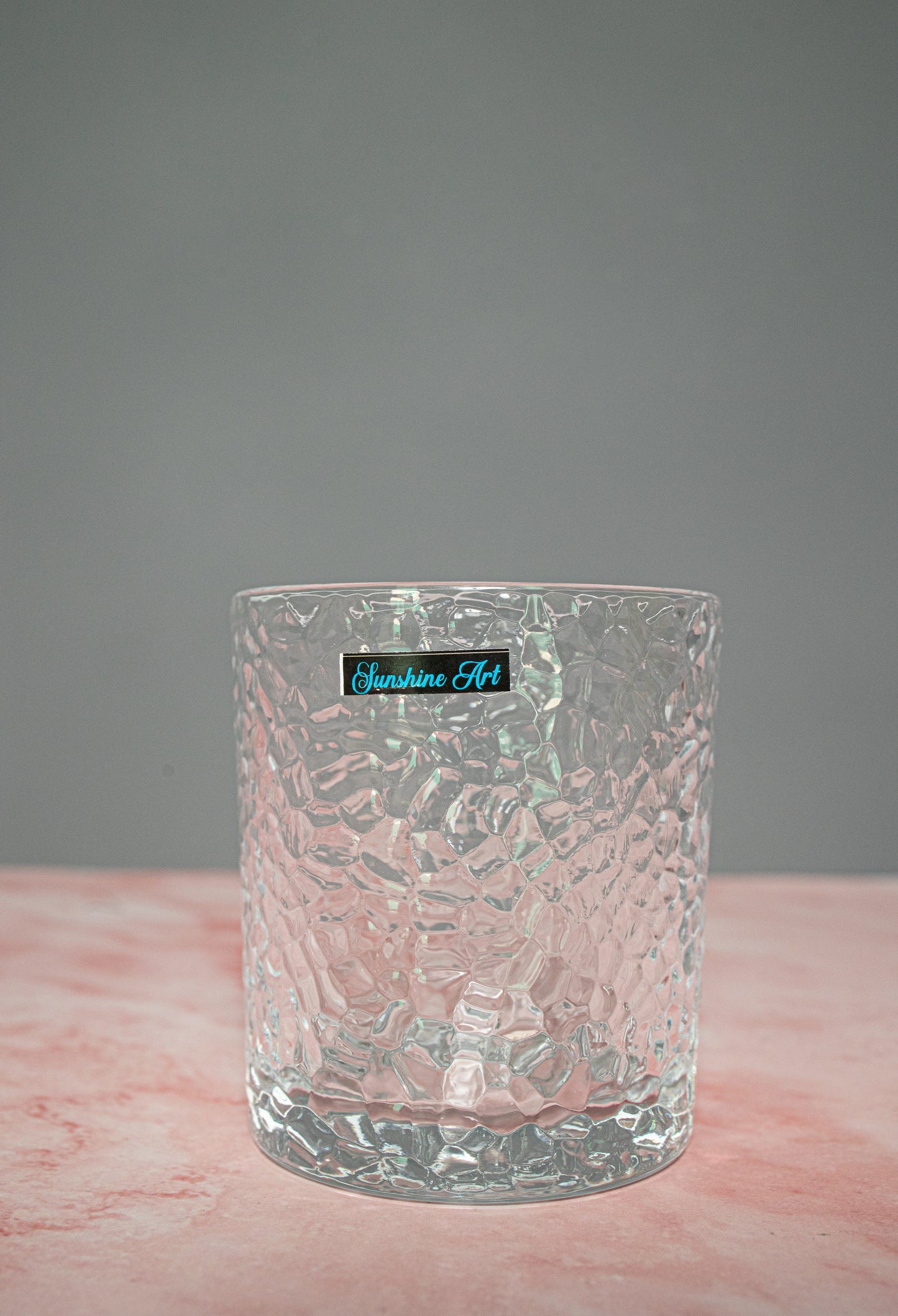 Set of 6 Elegant Cubic Design Drinking Glasses for Barware