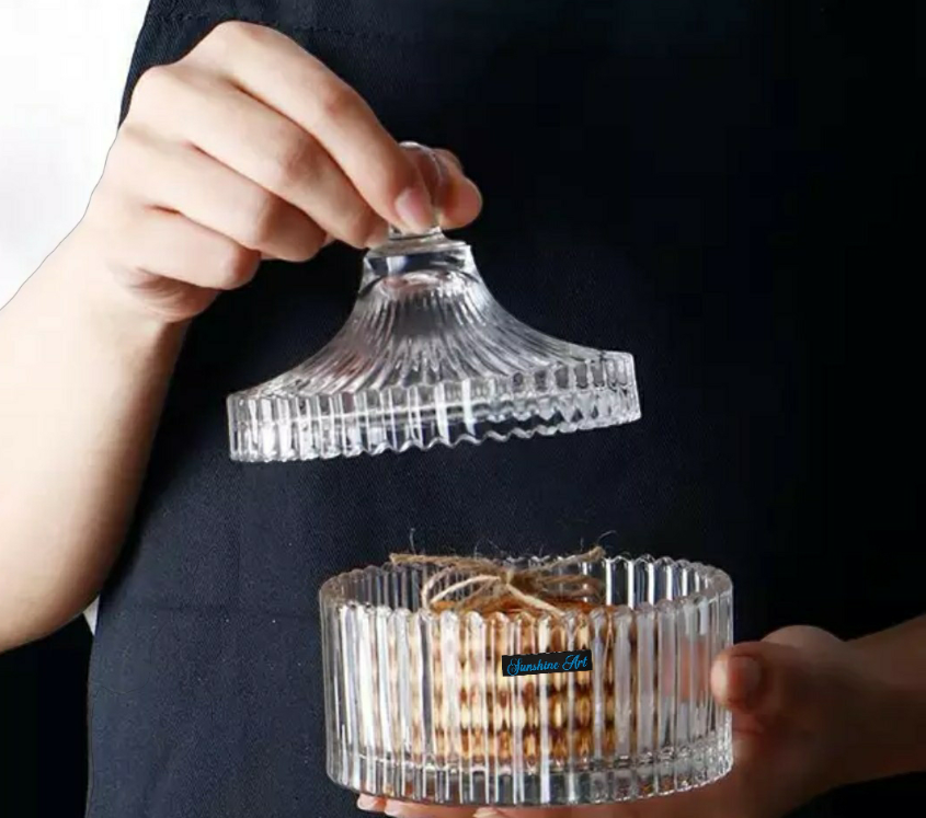 Elegant Glass Storage Jar Perfect for Wedding Gifts